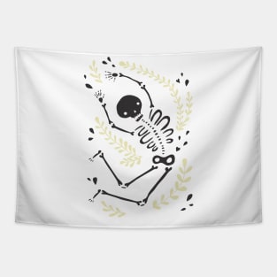 Falling Bones (yellow/black) Tapestry