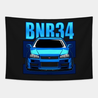 NISSAN skyline r34 gtr godzilla jdm japan paul walker fast and furious Tapestry