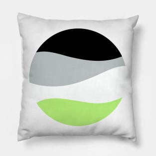 Agender Waves Circle Pillow