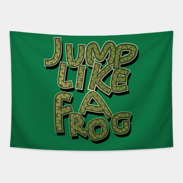 TS Typography Jump Like a Frog 1.2. Tapestry by OmarHernandez