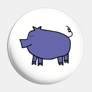 Very Peri Periwinkle Blue Pig Color of the Year 2022 Pin