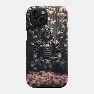 Floral Meditation Samurai Phone Case