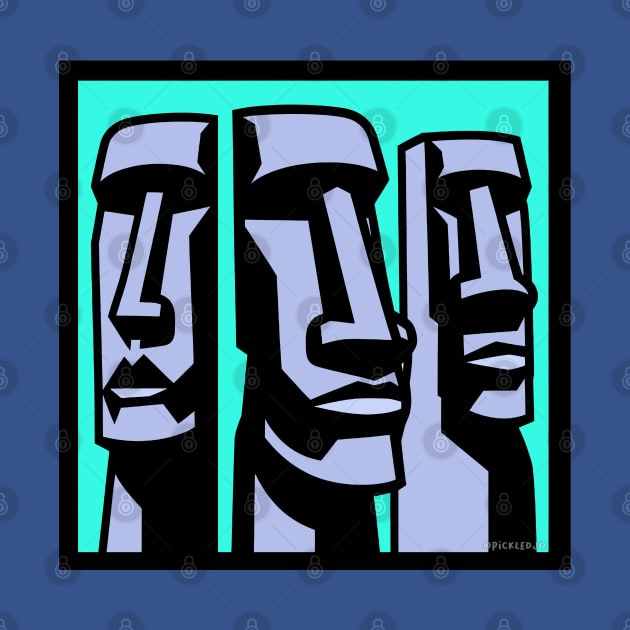 Easter Island Heads - Pop Art by Sketchy