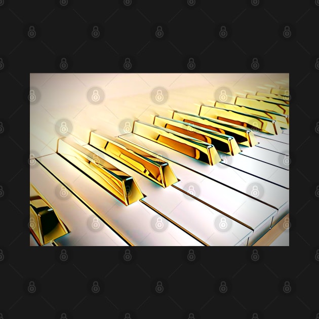 Gold Piano Keys by Unique Designs