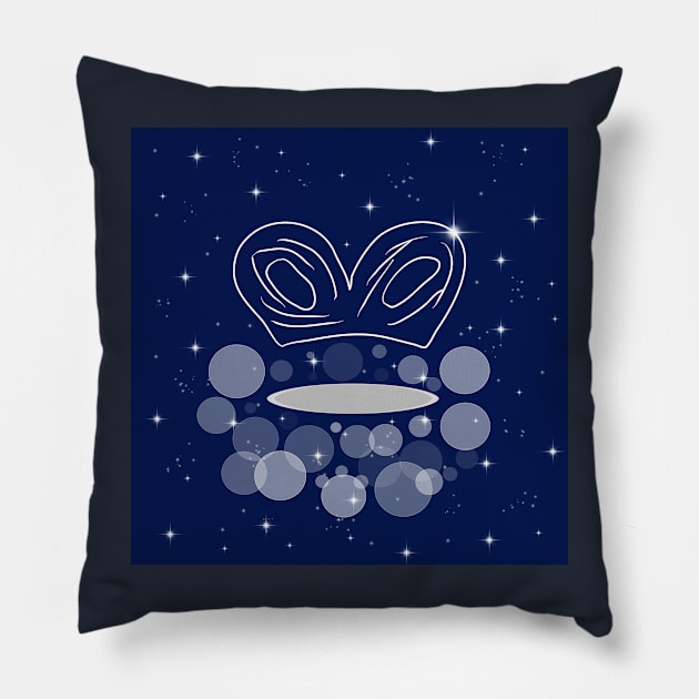 mask, carnival, holiday, mystery, secret, illustration, night, modern, technology, light, shine, glitter, stars, space, galaxy, cosmos Pillow by grafinya