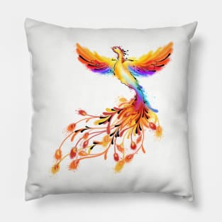 Watercolor Phoenix Pillow