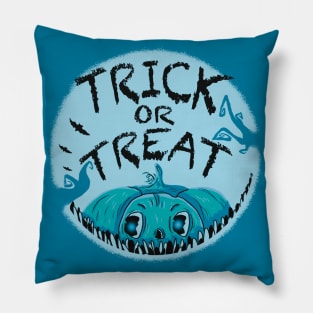 Blue night pumpkin Pillow