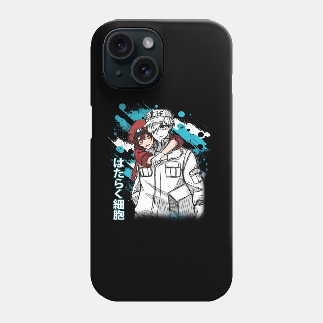 Retro White & Red Blood Cell Comedy Japanese Anime Phone Case by QuickMart