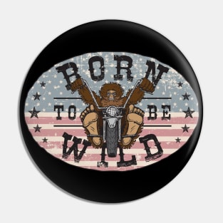 Biker Bigfoot Pin