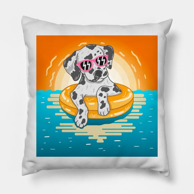 Dogs For Everybody Pillow by timegraf