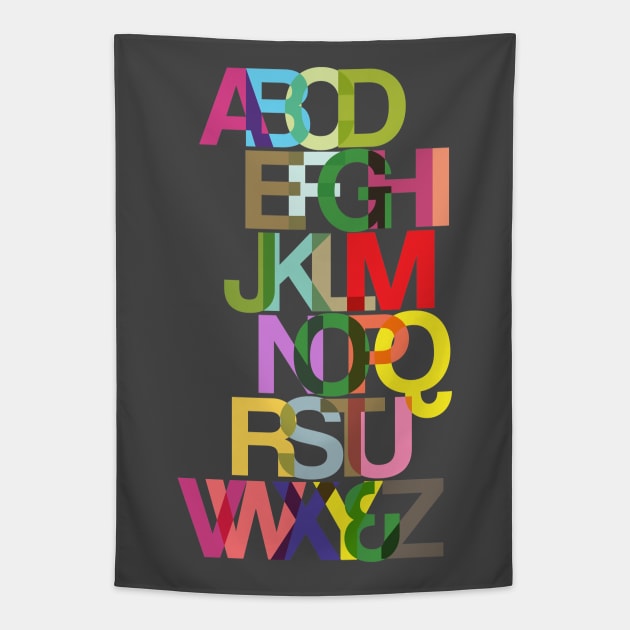 ALPHABET MINIMALIST Tapestry by Trangle Imagi