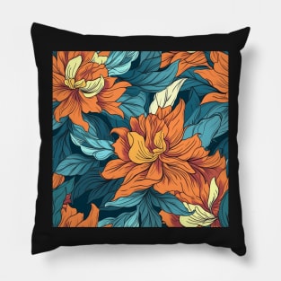 Watercolor Seamless Floral Pattern | Hand Painted Pillow