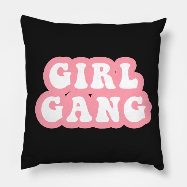 Girl Gang Pillow by CityNoir