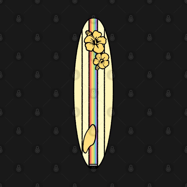 Gay Pride Flag Surfboard - Yellow by LivianPearl