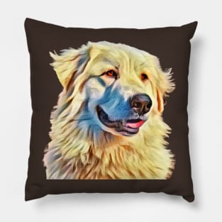 Great Pyrenees - painted style Pillow