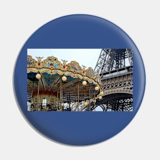 Paris Carousel and Eiffel Tower Pin