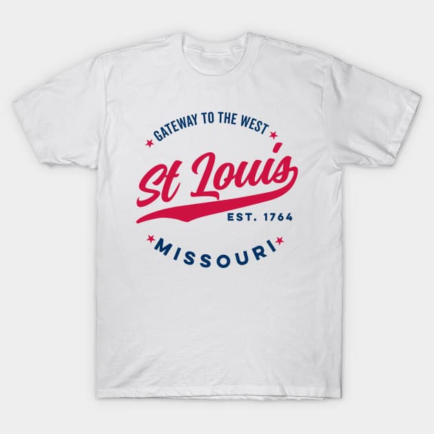 Vintage St Louis Missouri Gateway to the West USA City - St Louis Missouri  - T-Shirt