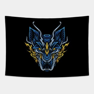 ornament wolf head Tapestry