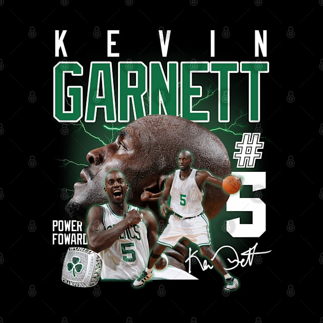 Kevin Garnett The Big Ticket Basketball Signature Vintage Retro 80s 90s Bootleg Rap Style by CarDE