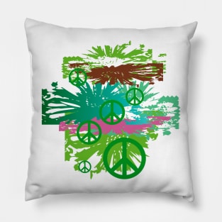 We want peace in green Pillow