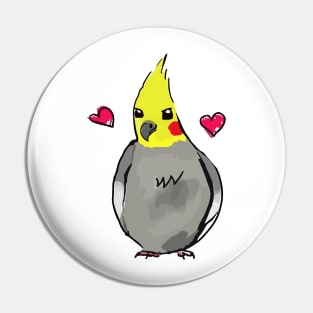 Grumpy Cockatiel Pin