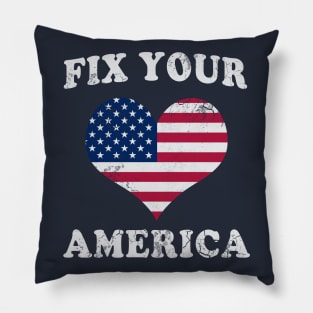 Fix Your Heart America Pillow