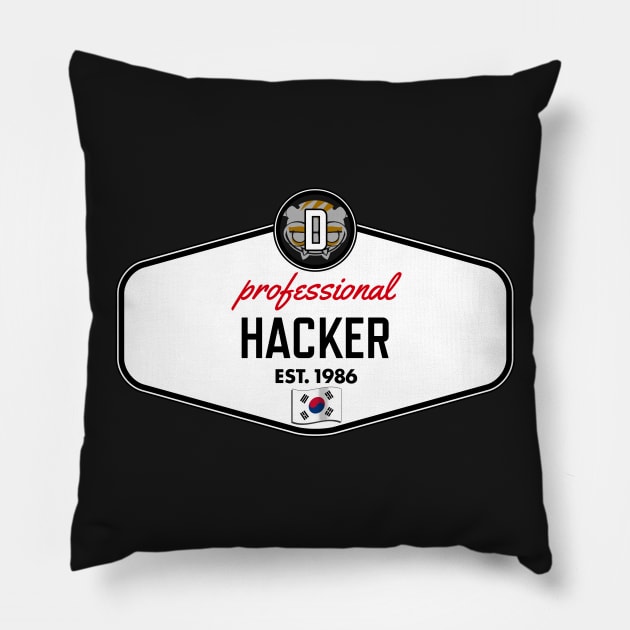 The Hacker (w/Graphic) Pillow by Roufxis