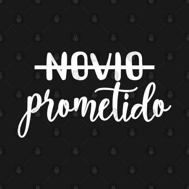 Prometido or Fiancé - Engagement Announcement Wedding Party Gift For Men by Art Like Wow Designs