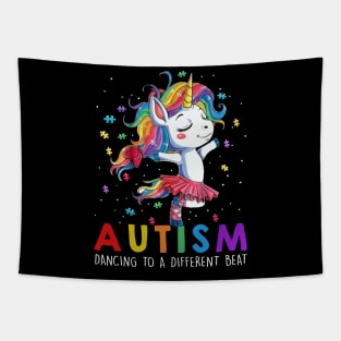 Unicorn autism mom dancing to a different beat Tapestry