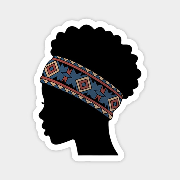 Afro Woman Silhouette Black Pride Magnet by Rachel's Store 6
