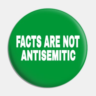 FACTS ARE NOT ANTISEMITIC - White - 2-Tier- Back Pin