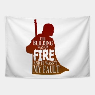 Building on Fire Tapestry