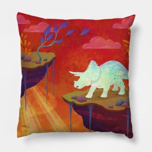 Triceratops Flying Island Pillow