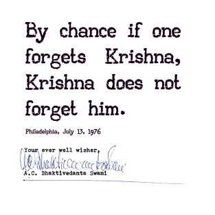 Krishna Does Not Forget T-Shirt