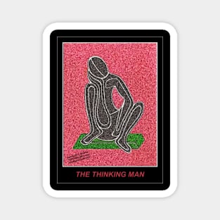 THINKING MAN IN RED Magnet