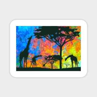 African dawn 2 animals wildlife sunrise Magnet