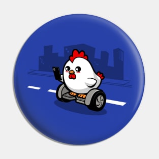 Funny Cute Kawaii Original Techie Millennial Chicken Cartoon Joke Pin