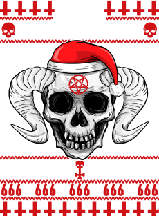 Merry Antichristmus - Satan Claus Ugly Xmas Sweater Magnet