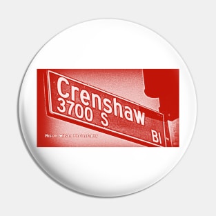 Crenshaw Boulevard (Red), Los Angeles, California by Mistah Wilson Pin