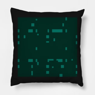 Dark Orthogonal pattern  - Green Pillow