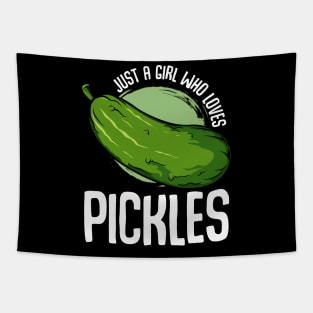 Pickle - Just A Girl Who Love Pickles - Funny Vegan Statement Tapestry