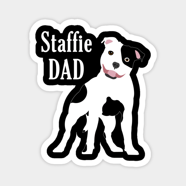 Staffie Dad WB Magnet by SiSuSiSu