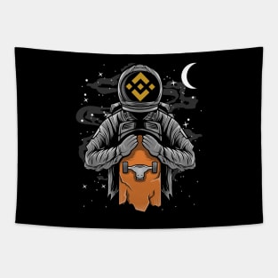 Astronaut Skate Binance BNB Coin To The Moon Crypto Token Cryptocurrency Wallet Birthday Gift For Men Women Kids Tapestry