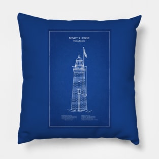 Minots Ledge Lighthouse - Massachusetts - AD Pillow