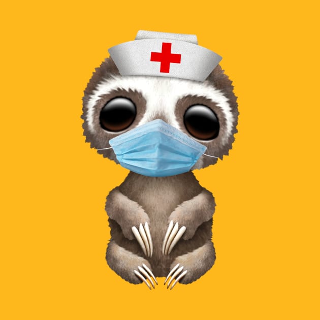 Cute Baby Sloth Nurse by jeffbartels