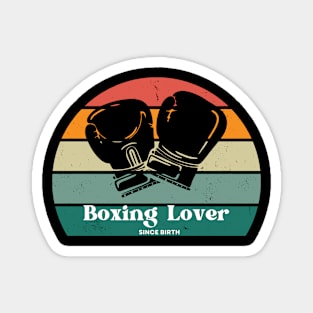 Vintage Boxing Aficionado Tee - Classic Fighter Style Magnet