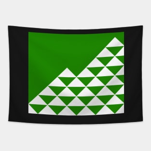 Abstract geometric pattern - green and white. Tapestry