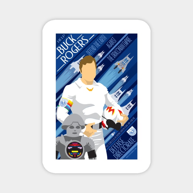 Buck Rogers Magnet by CuddleswithCatsArt