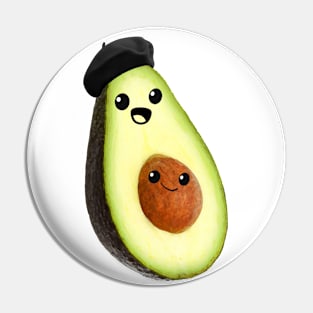 avocado faces (french) Pin