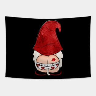 Valentine's Day 2024 Gnome Butt Cute Kiss Gnome Tapestry